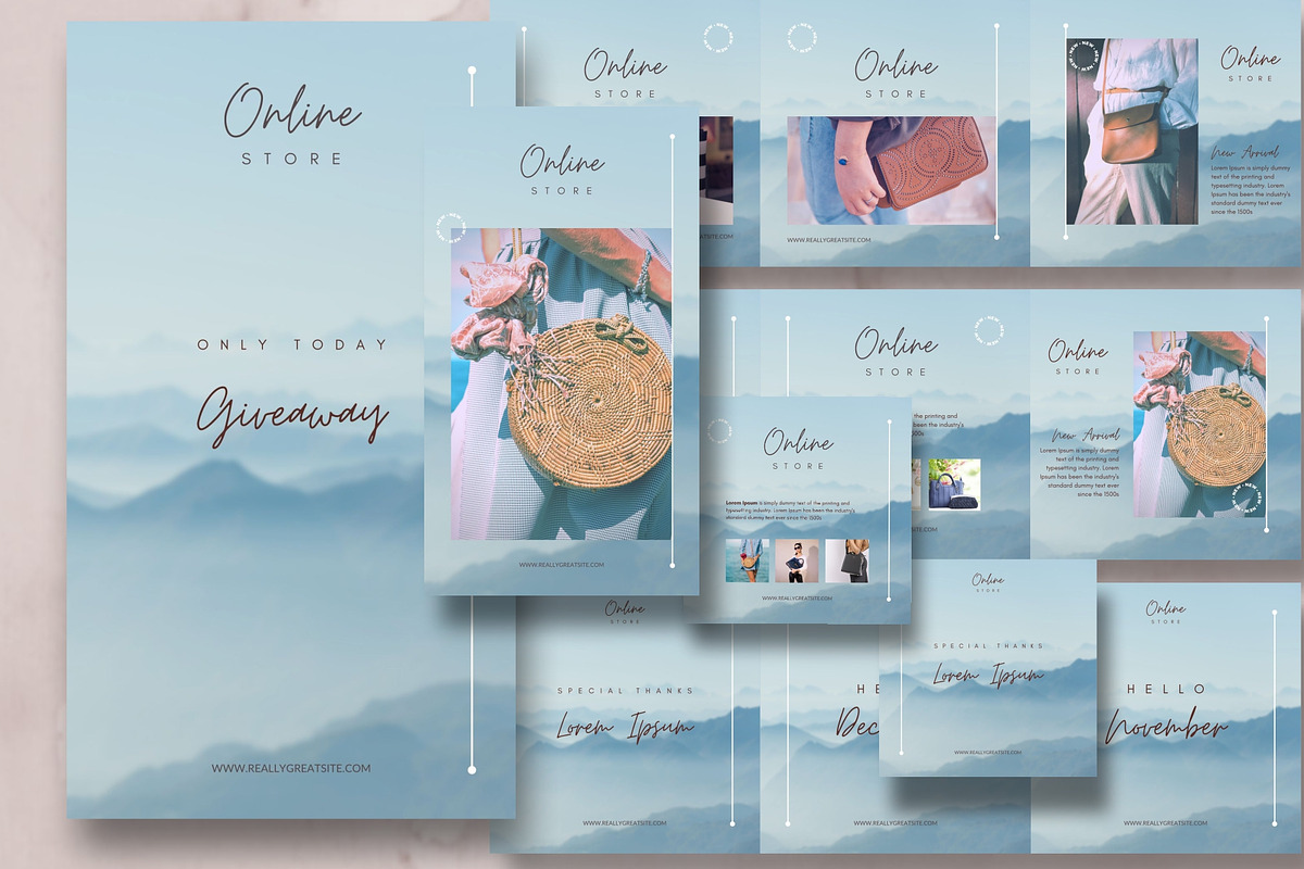 Store Instagram template for canva, a Social Media Template by Aji Gallery (Photo 2 of 5)