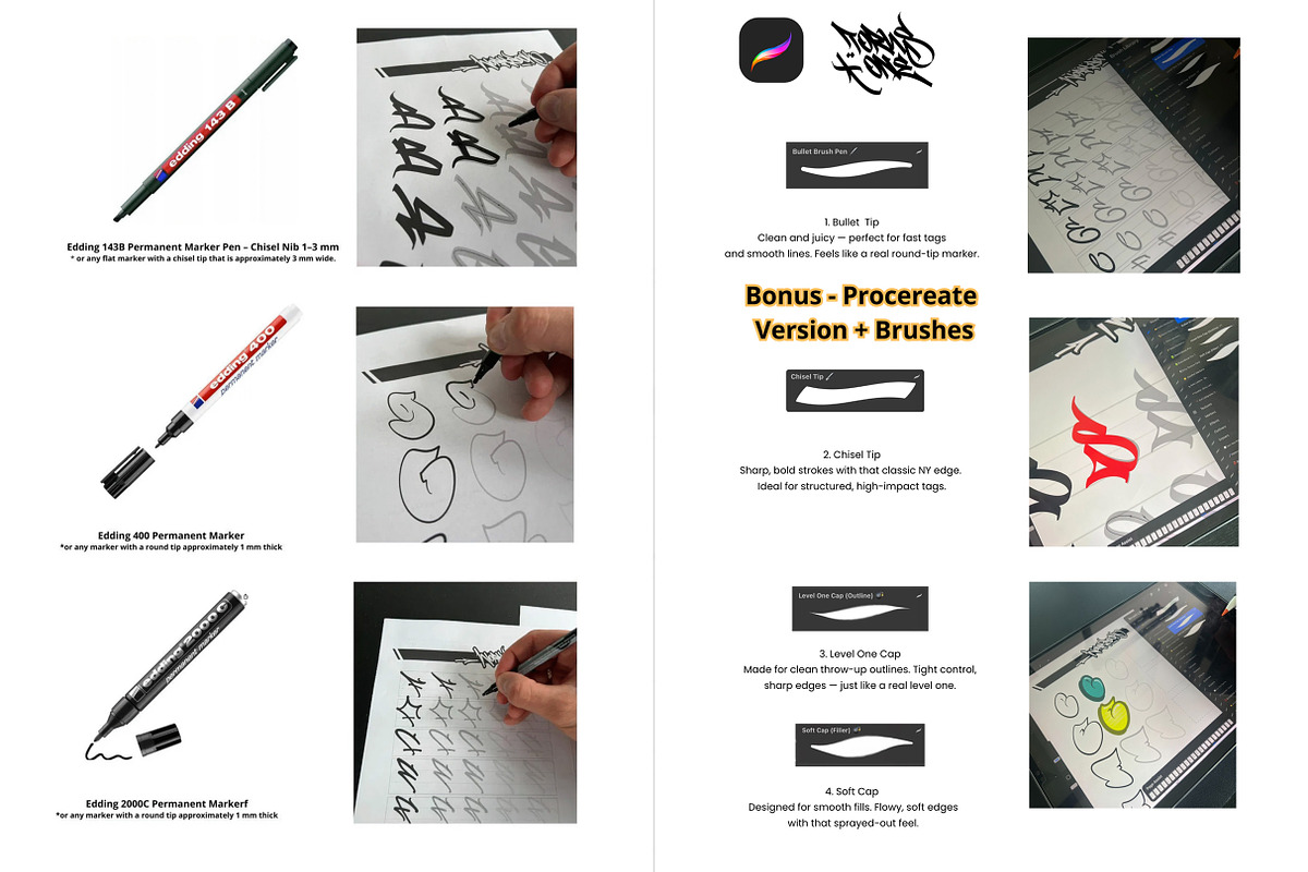 Graffiti Handstyle Workbook - PDF, an Education Illustration by Torus1 (Photo 2 of 7)
