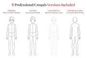 Preteen Fashion Croquis Bundle, a Person Illustration by Shorena Fashion Draws (Thumbnail 8 of 13)