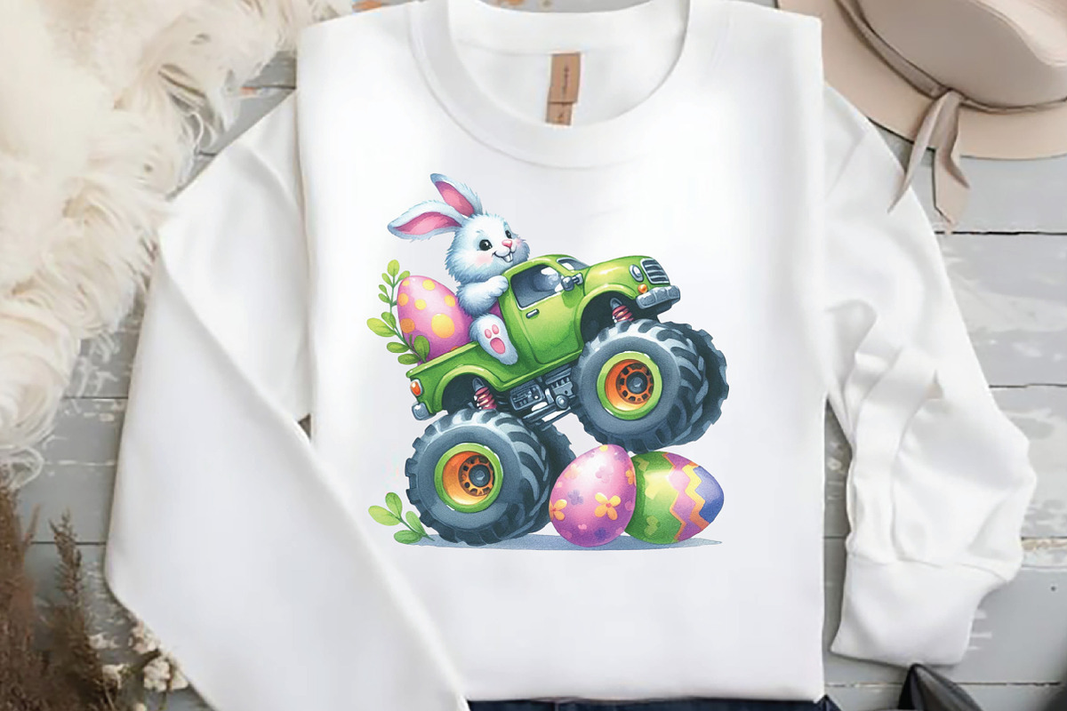 Cute Easter Bunny on Monster Truck, an Illustration by DreamCafeArt (Photo 5 of 5)