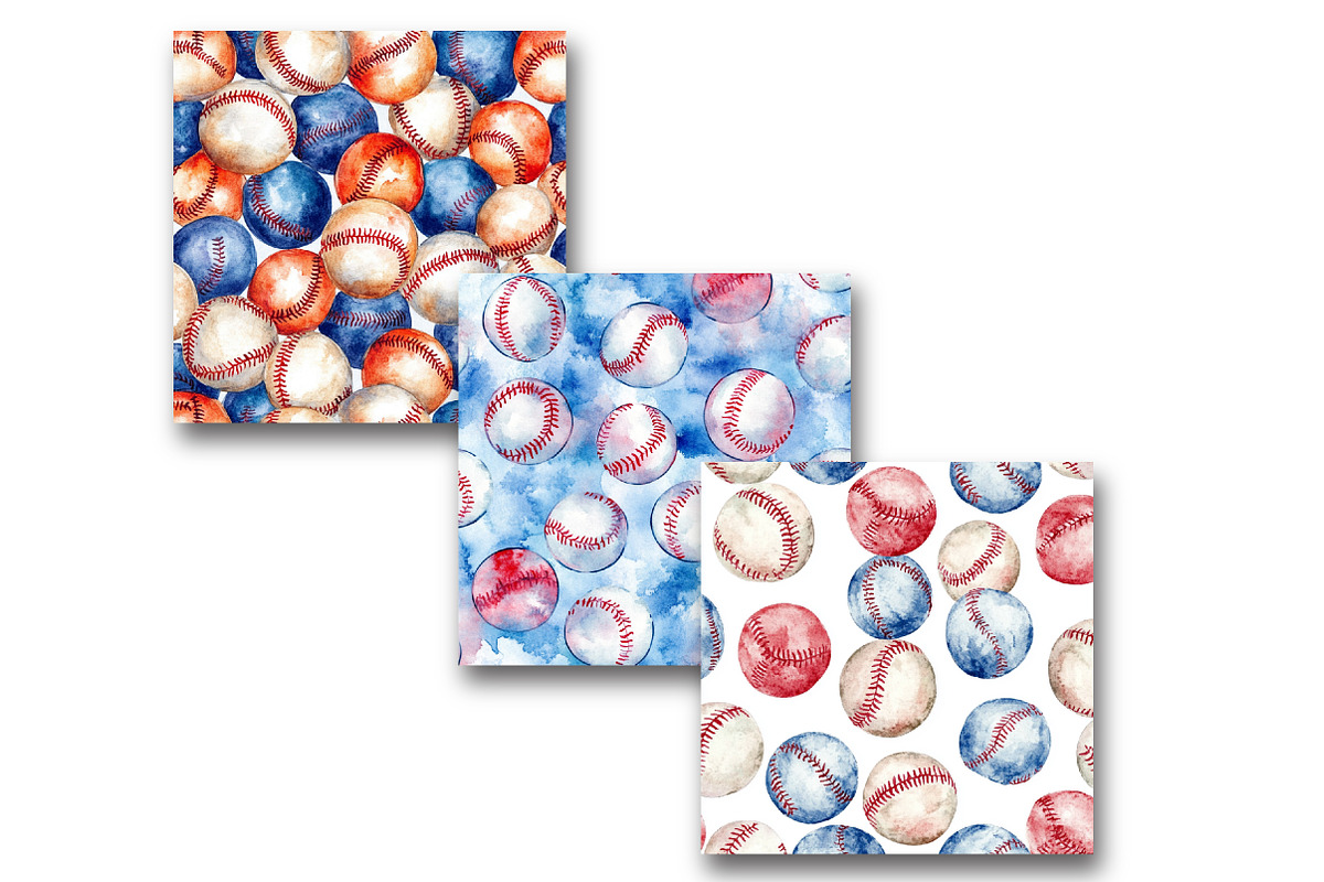 Baseball Seamless Pattern, an Illustration by SinaCreation (Photo 4 of 5)