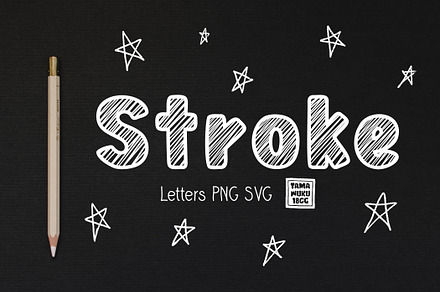 Stroke Letters PNG SVG