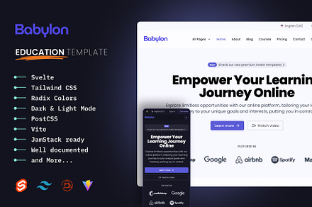 Babylon - Svelte Education Template, a HTML Template by Themebiotic