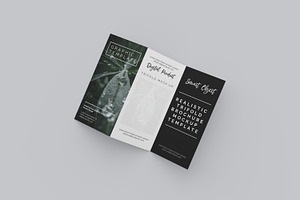 Realistic Trifold Brochure Mockup