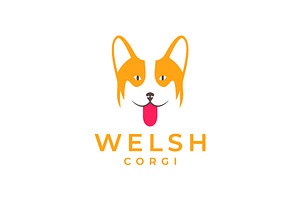 Pets Dog Head Welsh Corgi Logo