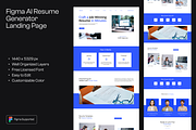 AI Resume Generator Landing Page, a Landing Page Template by Musara (Thumbnail 1 of 5)
