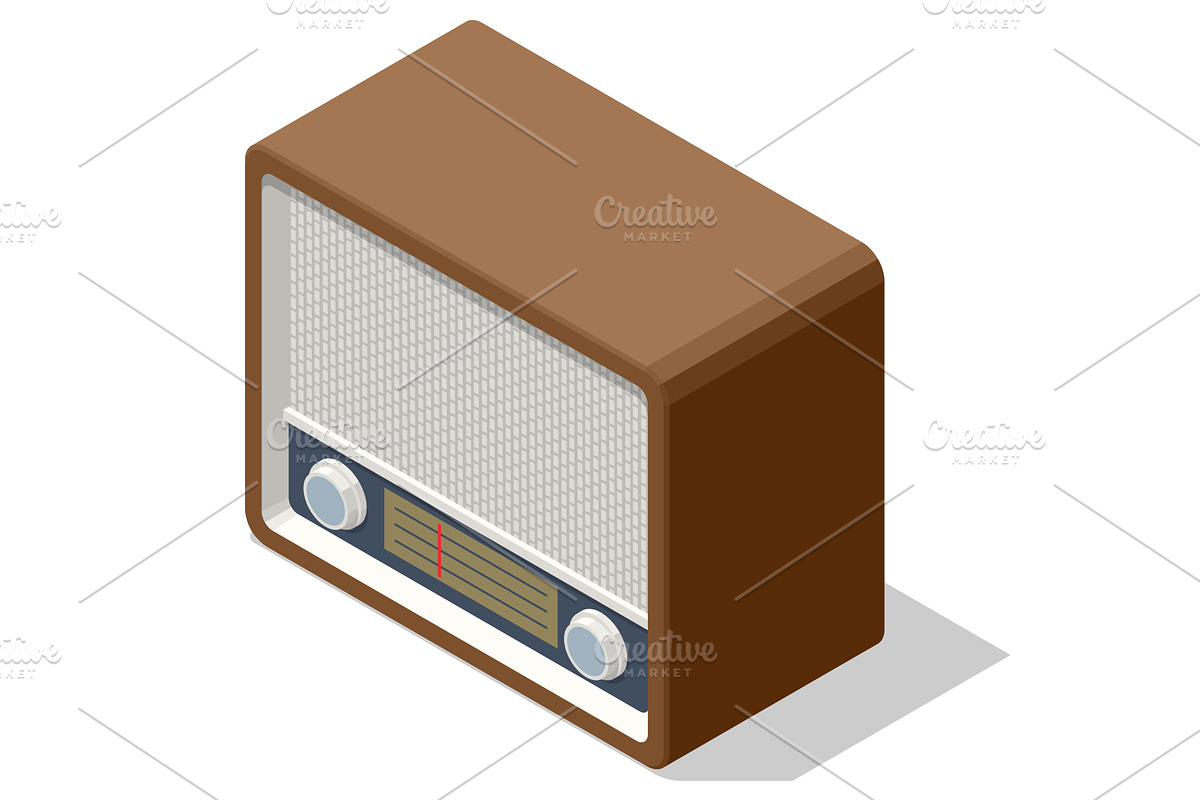 Isometric classic wooden vintage, an Object Illustration by Golden Sikorka