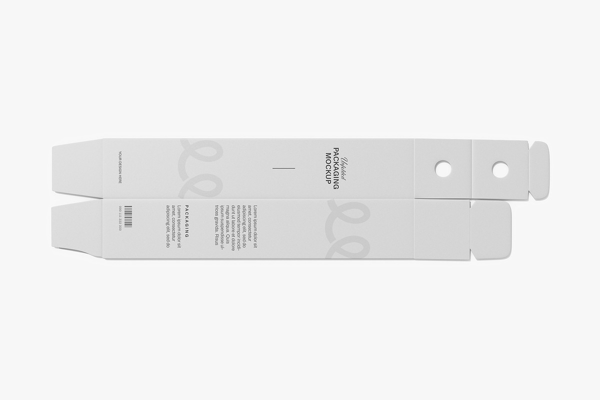 Flat Lay Unfolded Box Packaging Mock, a Product Mockup by graphypix (Photo 4 of 4)