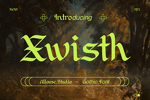 Xwisth Font, a Blackletter Font by Allouse Studio