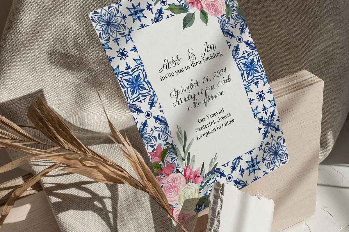 SANTORINI Wedding Aesthetic, a Decorative Illustration by Catch the Dream Art (Photo 5 of 18)