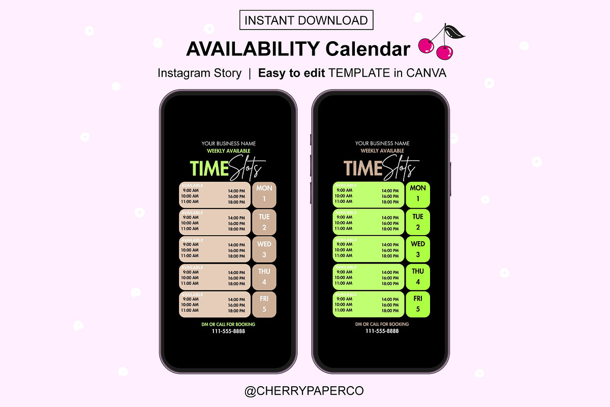 Instagram Story Canva Template, a Social Media Template by Cherry Paper Co (Photo 1 of 3)