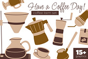 Coffee Item Cliparts, a Food Illustration by Panna Limon Store (Thumbnail 1 of 8)