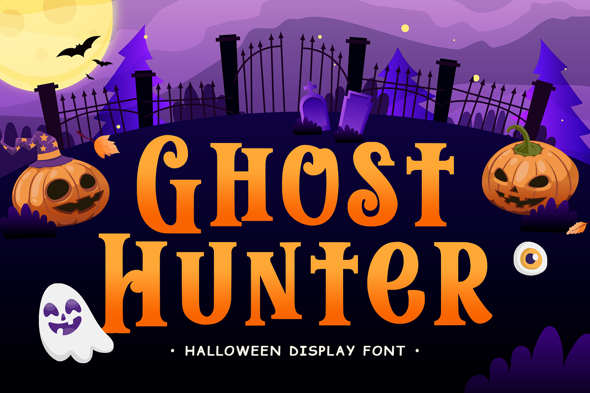 Halloween Font - Ghost Hunter, a Handwritten Font by Mozatype (Photo 1 of 8)