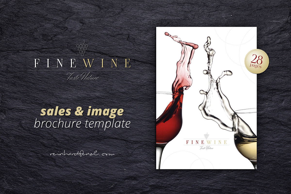 Fine Wine Vol. 1 Brochure, a Brochure Template by easytemplates.store (Photo 1 of 5)