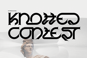 Knotted Contest - Cyber-Gothic Font