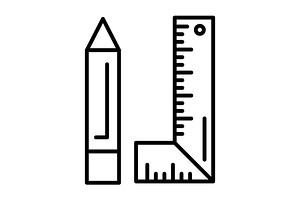 Ruler Line Icon, an Outline Icon by Pexelpy