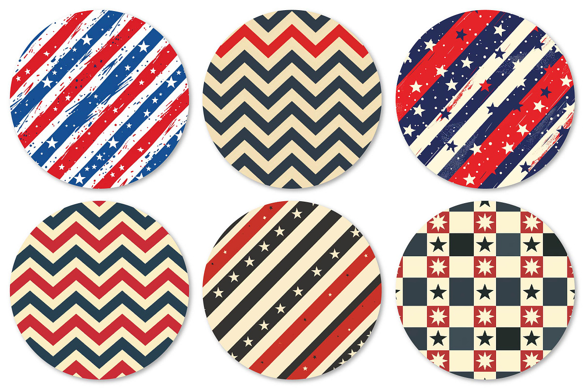 Red, White, & Blue Stars Pattern Pap, a Texture Illustration by DreamPrint404 (Photo 2 of 3)