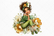 Whimsical Spring Fairy Clipart Png, an Illustration by Craft Nest (Thumbnail 8 of 10)