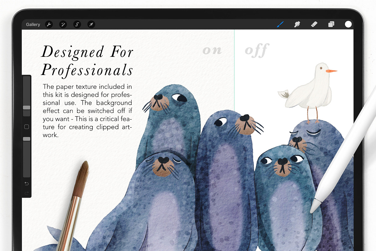 Watercolor for Procreate Kit 2024, a Plug-in Add-On by Drifter Studio PrintShop (Photo 5 of 8)