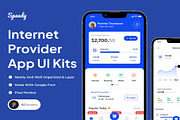 Speedy Internet Provider App UI Kits, an UI Kit Template by Creative Perspective (Thumbnail 1 of 6)