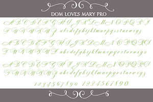 Sale-Dom Loves Mary Pro Font