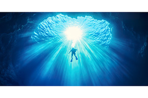 Diver explores an enchanting, a Nature Photo by Lermont51