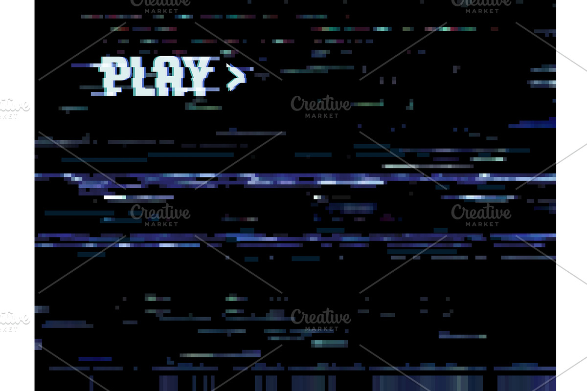 Glitch error background, VHS, a Technology Illustration by Vector ...
