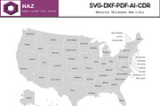 Laser Cut USA Map Divided States, a Graphic by AtacanDigital (Thumbnail 1 of 2)