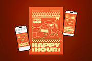 Happy Hour Promotion Flyer Set, a Flyer Template by The Good Store (Thumbnail 1 of 2)