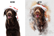 Pet Watercolor Art Photoshop Effect, an Action Add-On by Shovajit (Thumbnail 6 of 8)