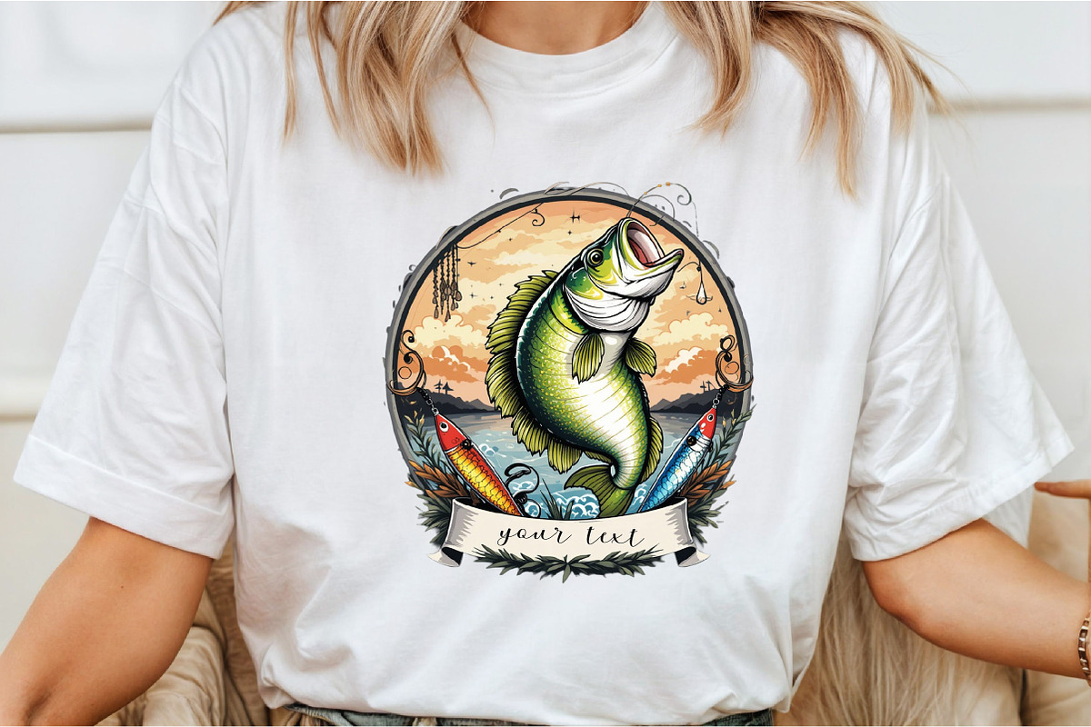 Bass Fishing PNG, an Illustration by DreamCafeArt (Photo 2 of 7)