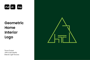 Geometric Home Interior Logo, a Branding & Logo Template by Luxury Logos