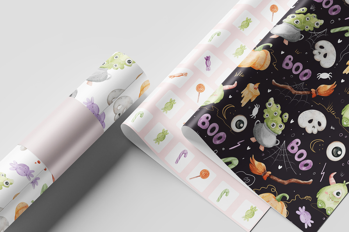 Watercolor Halloween Clipart, a Seasonal Illustration by Pattern + watercolor (Photo 4 of 9)