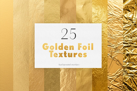 25 Gold Foil Texture Overlays, a Texture Graphic by smishura