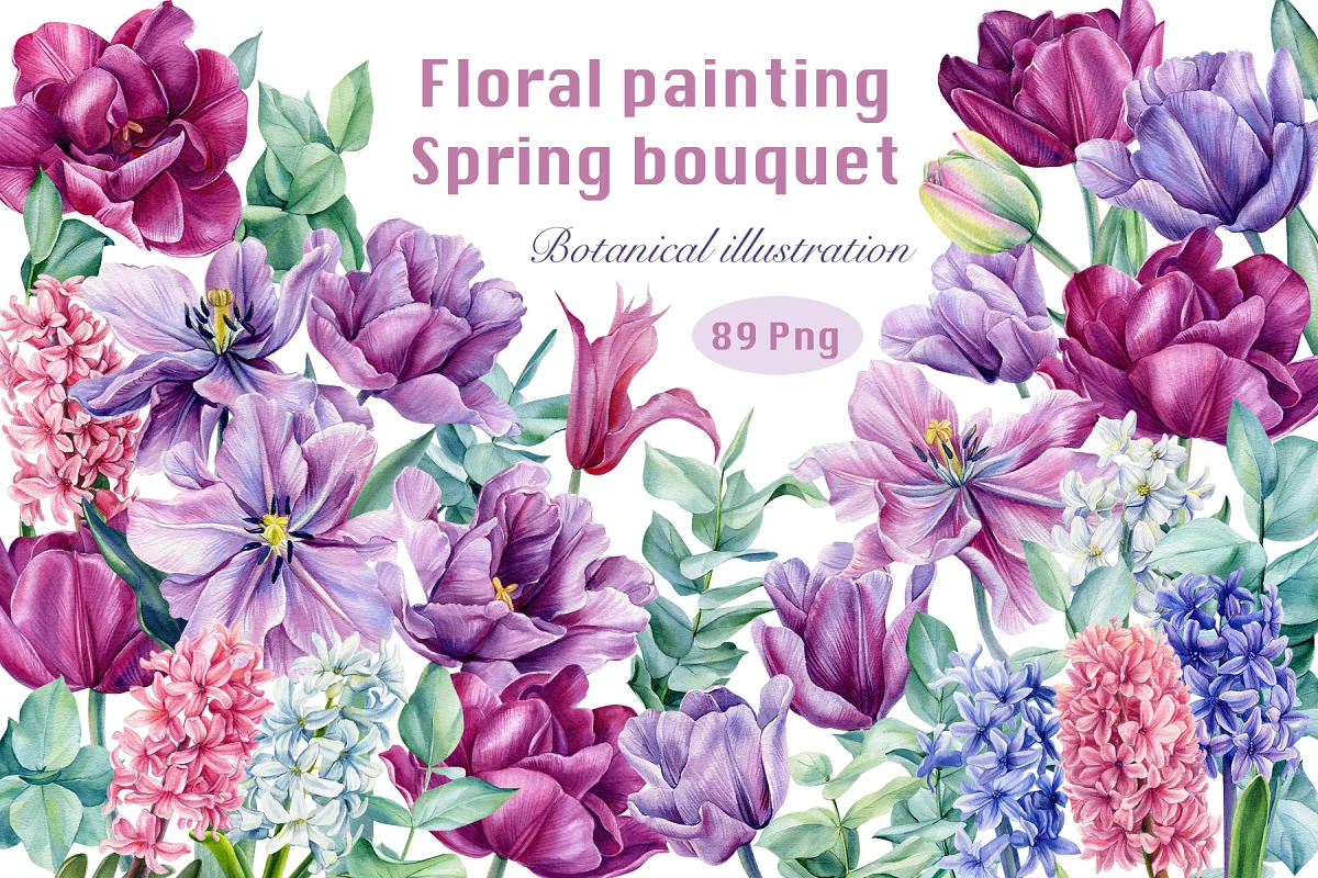 Bundle floral illustration, a Decorative Illustration by Hanna Hryharenka (Photo 6 of 10)
