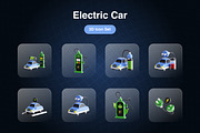 Electric Car 3D Icons Set, a Cars & Vehicle 3D Model by Kmg Design (Thumbnail 2 of 2)