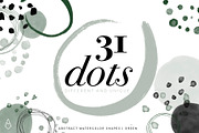 Abstract Watercolor Shapes | Green, a Texture Illustration by agarimoestudio (Thumbnail 7 of 9)