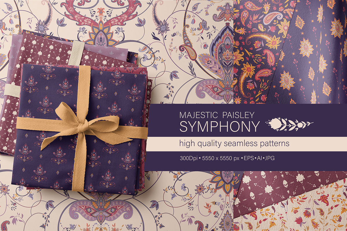 Majestic Paisley Symphony, a Pattern Graphic by Sonulkaster (Photo 1 of 12)