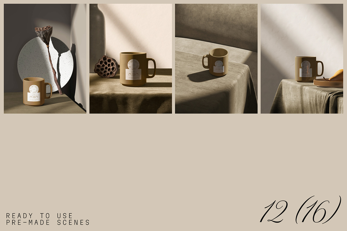 ETHE - Mug mockups set v2, a Cups & Container Mockup by Creatoom (Photo 6 of 15)