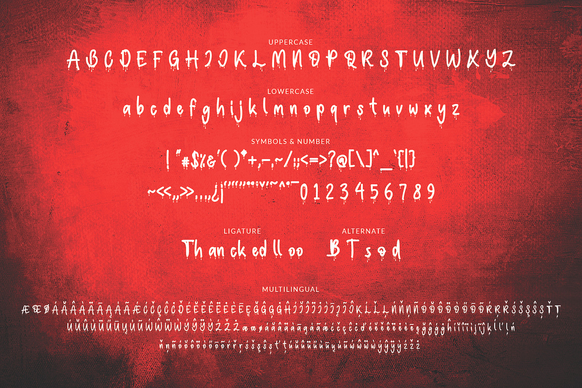 Bloodveld - Decorative Blood Font, a Font by Zeatype (Photo 3 of 5)
