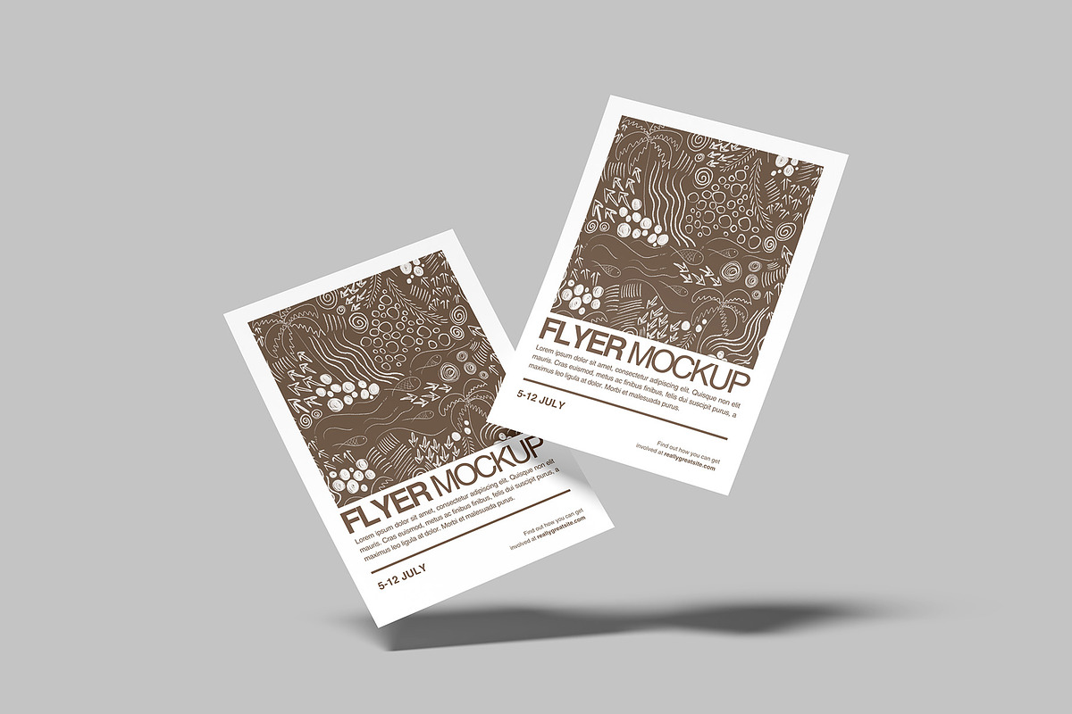Flyer Mockup, a Books & Magazine Mockup by Graphiculon (Photo 9 of 11)