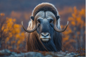 Ovibos moschatus, the scientific, an Animal Photo by ZinetroN