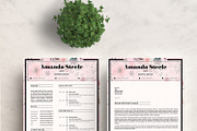 Floral CV / Resume Template / N, a Resume Template by Showy68 Template (Thumbnail 4 of 5)