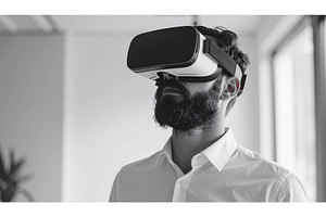 A man wearing virtual reality, a Technology Photo by Igor Tichonow