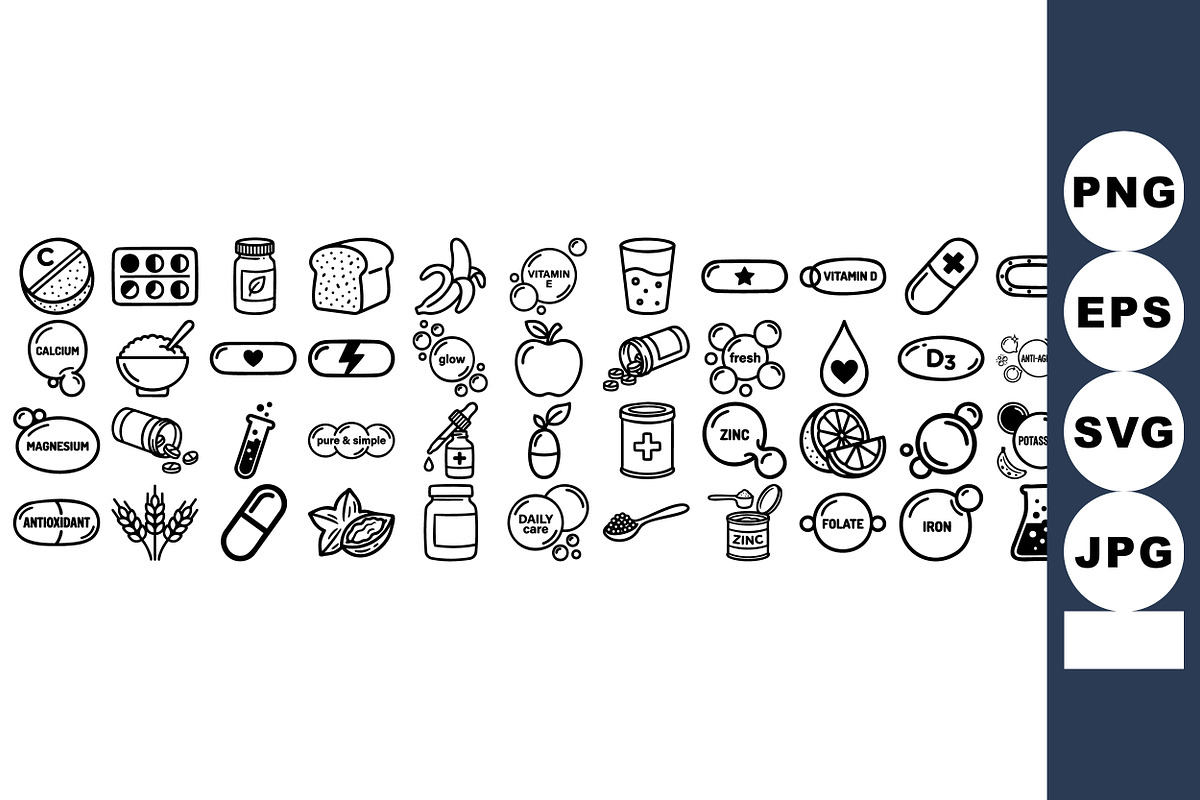 Health Supplement Icon Clipart, an Illustration by designvectx (Photo 2 of 3)
