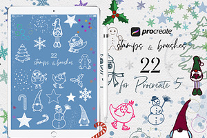 Winter Procreate Brushes & Stamps