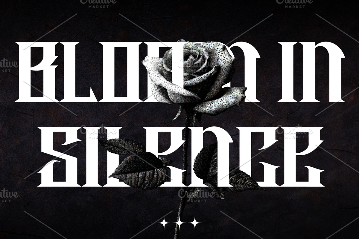Quartus - Edgy Modern Blackletter, a Font by Mofr 24 (Photo 3 of 9)