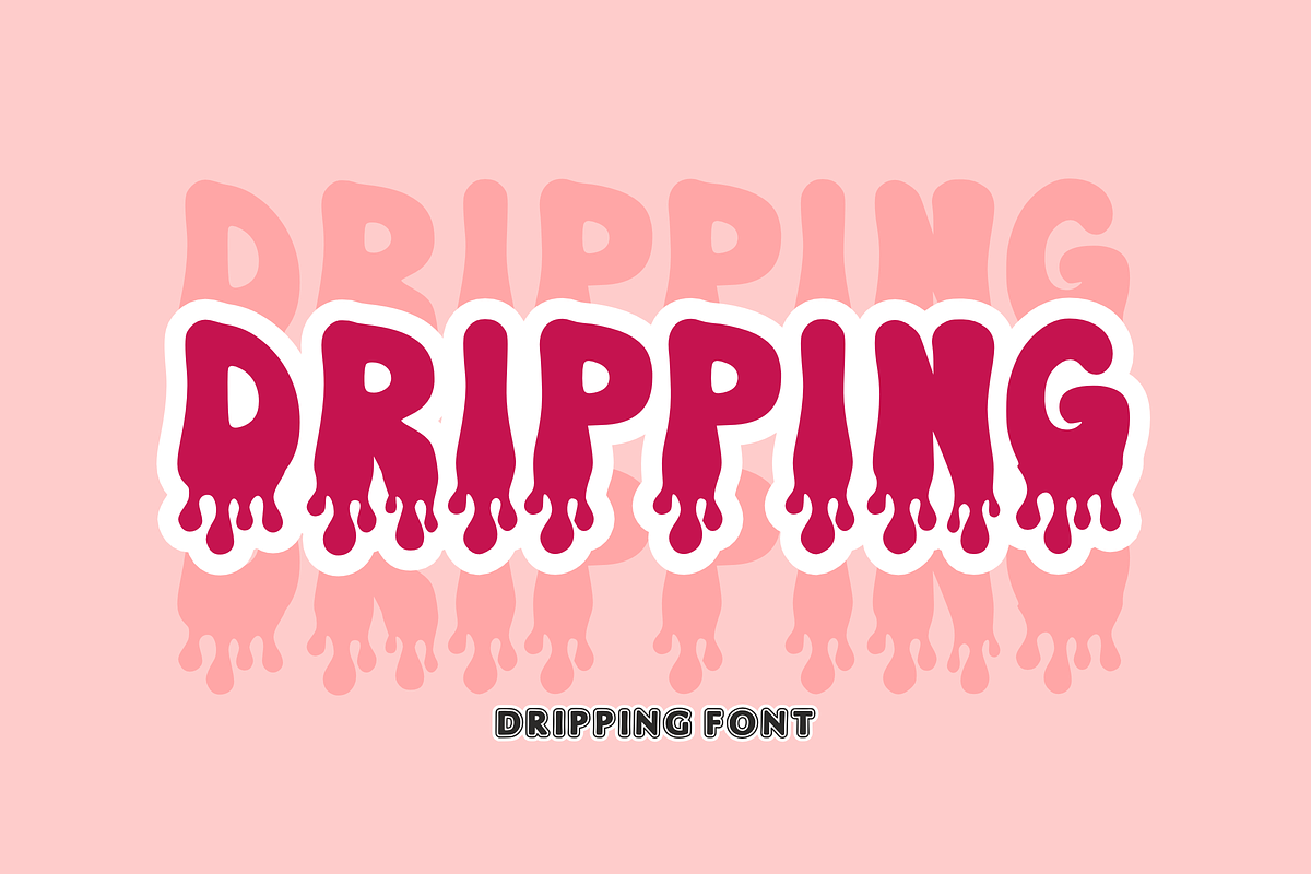 Dripping - Melting Slime Font, a Sans Serif Font by KiddoGlyphs Studio (Photo 1 of 5)
