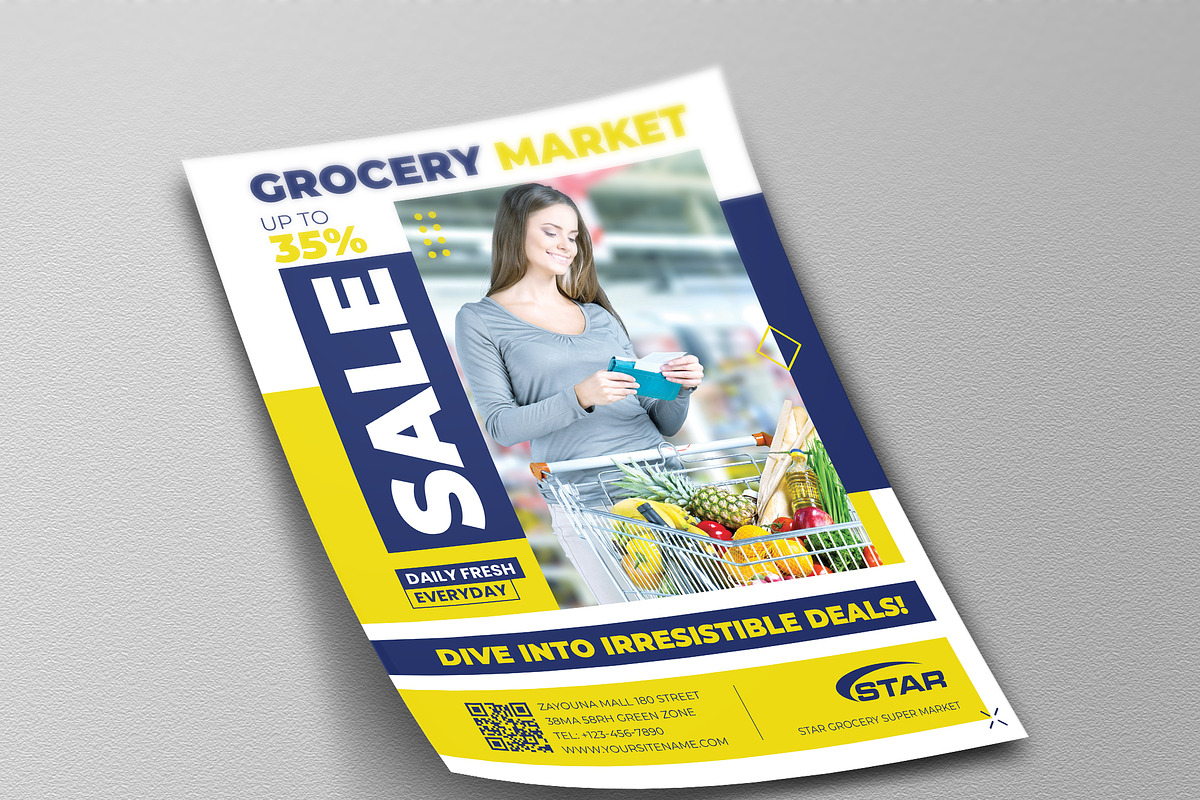 Grocery Market Flyer Template, a Flyer Template by OWPictures (Photo 4 of 4)