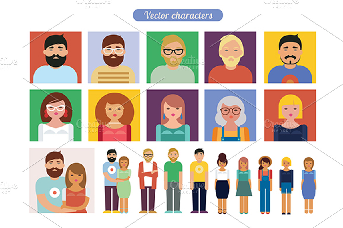 Vector characters, a Person Illustration by Alena